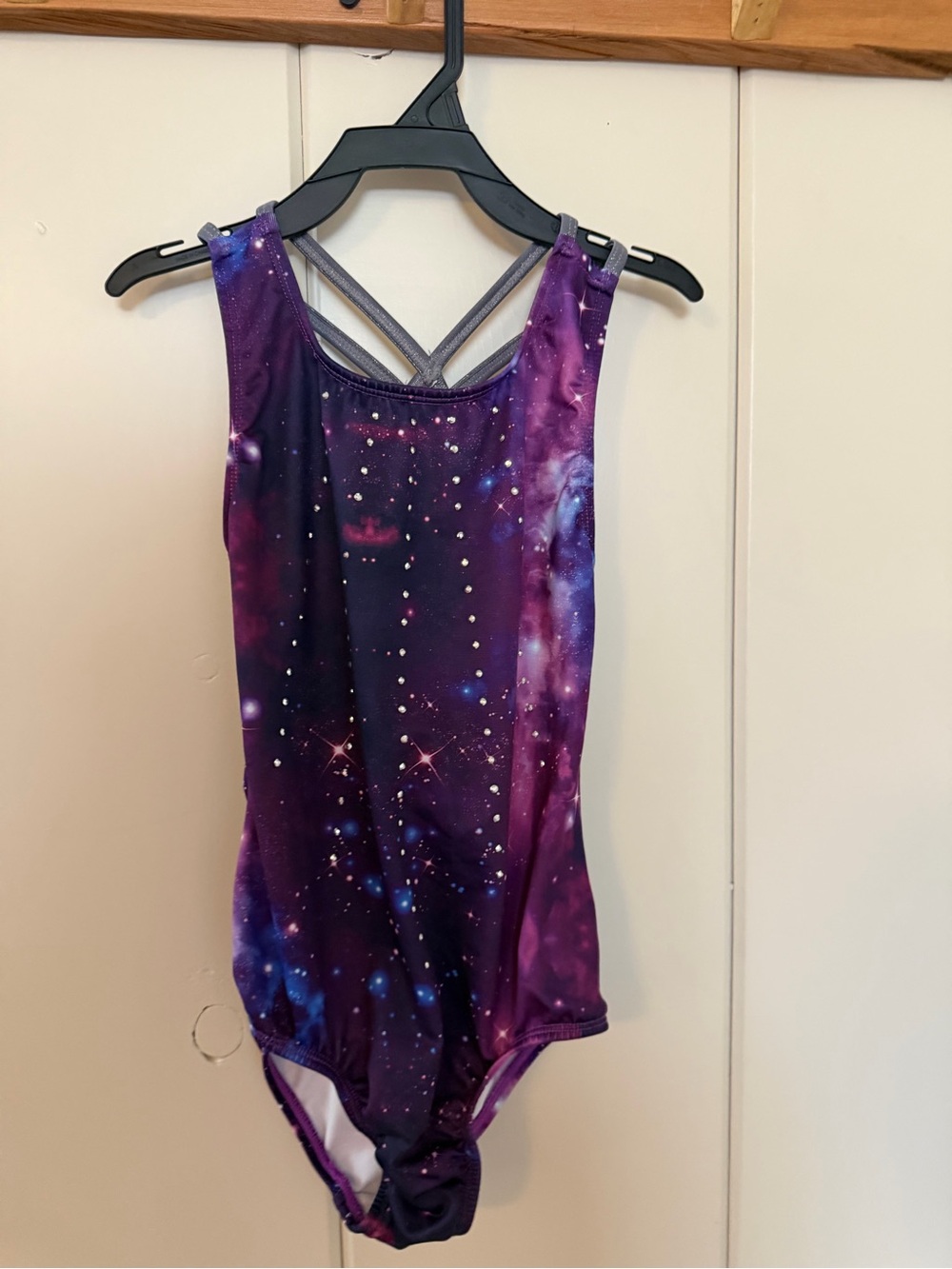 More Than Magic Purple Galaxy Print Girls' One-Piece